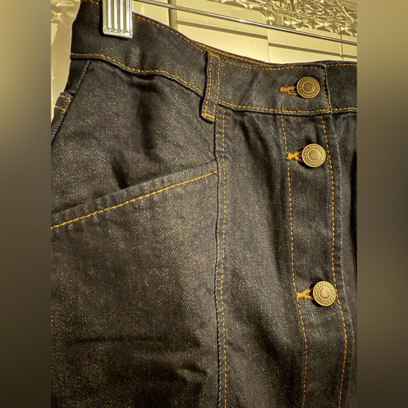 Cath Kidston Navy A-Line Skirt with Embroidery - Picture 3 of 8